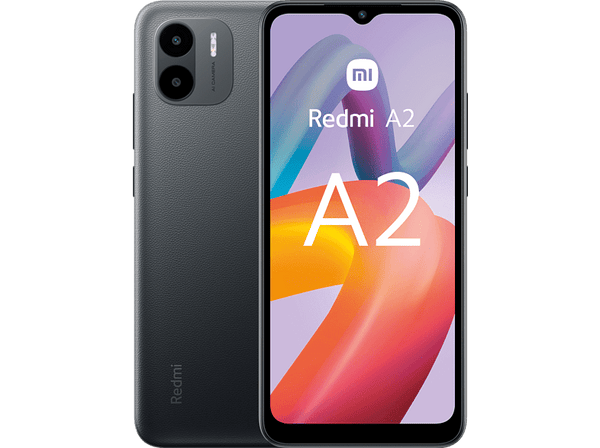 Móvil - Xiaomi  Redmi A2, Negro, 32 GB, 2GB RAM, 6.52" HD+ Dot Drop Display, MediaTek Helio G36, 5000 mAh, Android