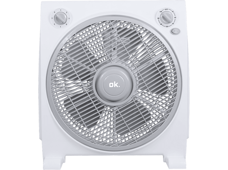 Ventilador de sobremesa - OK OFF 304523 , 45 W, 3 velocidades, Temporizador, 5 aspas, Blanco