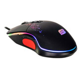 Ratón gaming - Ardistel BFX-195 Blackfire, 7200 ppp, 7 Teclas, USB, 1.5 m, RGB LED, Soft Touch, Negro