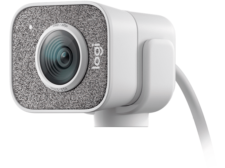 Webcam - Logitech StreamCam, FHD a 60fps, Autofoque inteligente, Rendimiento Audio Premium, Blanco