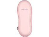 Funda - NK CPER32001, Para Satisfyer Pro2, Poliuretano, Con cremallera, Rosa y blanco