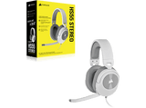 Auriculares gaming - Corsair HS55 Stereo, Con Cable, Micrófono Omnidireccional, White