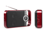 Radio Portátil - Sunstech RPDS250, Rojo, USB, Lector tarjetas SD