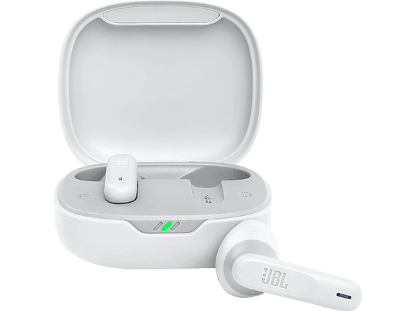 Auriculares True Wireless - JBL Wave 300 White, Bluetooth, 26 Horas, Micrófono integrado, Blanco
