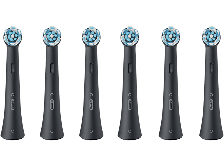 Recambio para cepillo dental - Oral-B iO Ultimate Clean, Pack De 6 Unidades, Negro