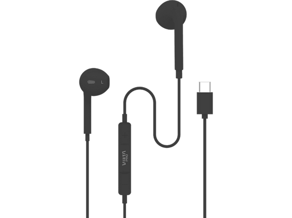 Auriculares - Vieta Pro Homy, Auricular de botón, Con micrófono, Type C, Negro