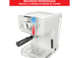 Cafetera express - Moulinex XP330A10 Opio Soleil, Bomba de presión 15 Bares, Boquilla de vapor, 240 V, 1.5 L, 2, Marfil