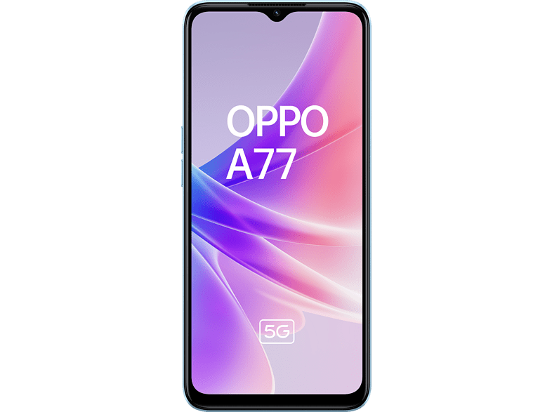Móvil - OPPO A77 5G, Ocean Blue, 128 GB, 6GB RAM, 6.56 HD+, MediaTek Dimensity 810 5G, 5000 mAh, Android 12
