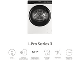 Lavadora carga frontal - Haier I-Pro Series 3 HW90-B14939-IB, 9 kg, 1400 rpm, Motor Direct Motion, 15 programas, Antibacterias, Vapor, Blanco