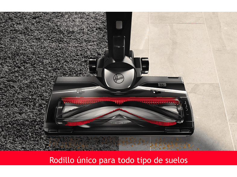 Aspirador escoba - Hoover HF500 HF522 STP 011, 15500Pa, 45min, Rodillo antienredos, Motor Direct Impulse, Carga Rápida, luces LED, Azul