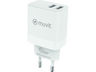 Cargador - MUVIT MCACC0021, Universal USB-A, 18W, 100V-240V, Blanco