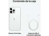 Apple iPhone 14 Pro Max, Plata, 512 GB, 5G, 6.7 Pantalla Super Retina XDR, Chip A16 Bionic, iOS