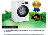 Lavadora carga frontal - Samsung BESPOKE WW11BGA046AE, 11 kg, 14 programas, 1400rpm, EcoBubble, Blanco