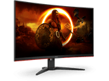 Monitor gaming - AOC C32G2AE, Curvo, 31.5, Full HD, 1 ms, 165 Hz, Freesync Premium, Negro y Rojo