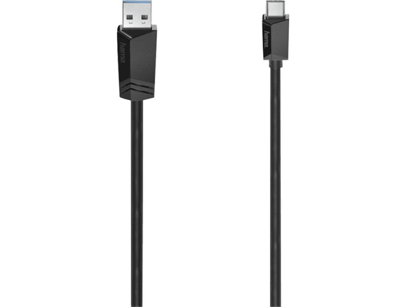 Cable USB - Hama 7200652, Para PC / portátil, Tipo C, 1.5 m, USB 3.2 gen.1, Negro