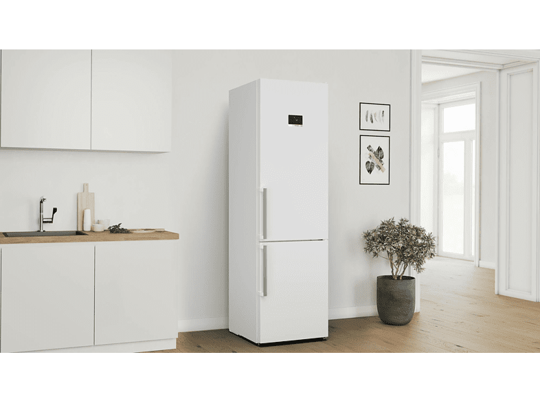 Frigorífico combi - Bosch KGN397WCT, 203 cm, No Frost, VitaFresh, Blanco
