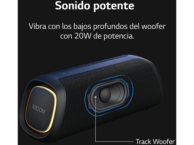 Altavoz inalámbrico - LG XG5QGR XBOOM Go, 20W, Bluetooth, 18h, Gris