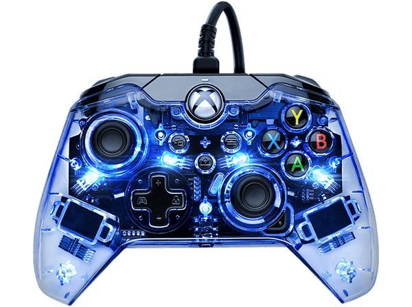 Mando - PDP Afterglow Wired Controller, Con cable, Micro USB, Compatible con PC/Xbox Series X/S, Transparente
