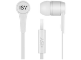 Auriculares con cable - Isy IIE-1101 Blanco, de botón