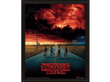 Póster - Sherwood Stranger Things (Mind Flayer), 3D, 29 cm, Con marco negro, Multicolor