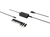 Cargador - ISY IAC-4501, Para Portátiles, 10 adaptadores, Negro