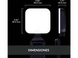 Lámpara - Logitech Litra Glow LED, Luz Streaming Premium con TrueSoft, Iluminación de ordenador, Soporte ajustable y app para PC/Mac - Negro