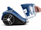 Aspirador sin bolsa - Rowenta Compact Power XXL, 550 W, Depósito 2.5 l, Filtro HEPA, Radio 8.8 m, Azul
