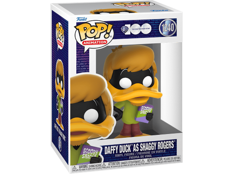 Figura - Funko Pop! Looney Tunes: Pato Daffy como Shaggy Rogers, Vinilo, Multicolor