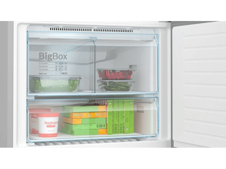 Frigorífico combi - Bosch KGN86VIEA, No Frost, Modo Eco, 186 cm, Acero inox