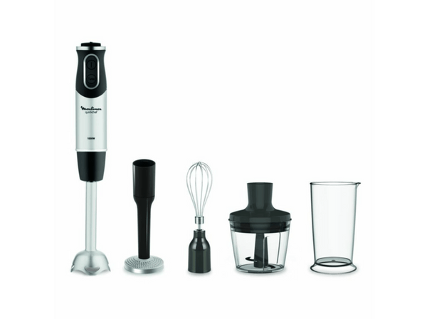 Batidora de mano - Moulinex Quickchef DD65H810, 1000W, 10 vel, Picadora 500 ml, Vaso medidor 800 ml, Pasa puré