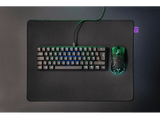 Alfombrilla gaming - ISY IMP-3500-M, Caucho y poliéster, Para teclado y ratón, Talla M, Negro