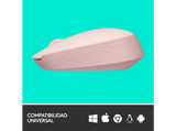 Ratón inalámbrico - Logitech M171, 1000 ppp, Ambidiestro, USB, Rosa