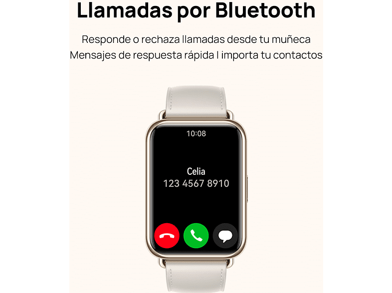 Smartwatch - Huawei Watch Fit 2, Batería hasta 10 días, 140 - 210 mm, Polímero, Sakura Pink