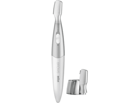 Afeitadora - Braun FG1106, Para cejas, Autonomía 120 min, Blanco/Gris