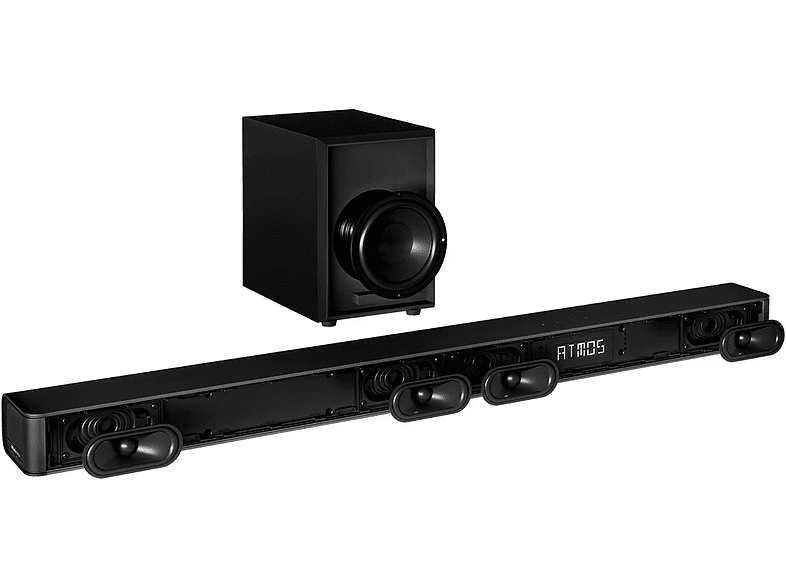 Barra de sonido - Hisense AX3100G, Bluetooth, 3.1 Canales, Subwoofer inalámbrico, 280 W, Negro