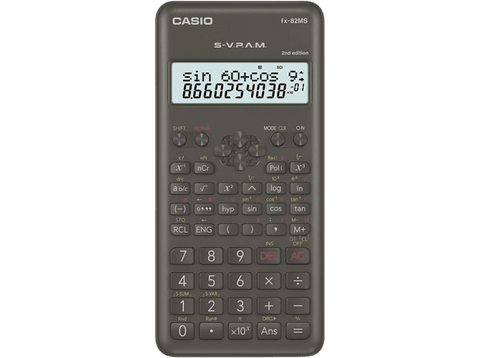 Calculadora científica - Casio FX-82MS-2, S-V.P.A.M., 240 funciones, Editor de datos STAT, Negro