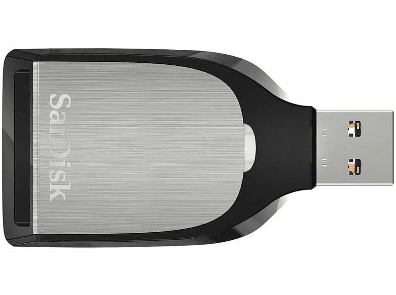 Lector tarjeta SD - SanDisk 00173400, Conexión USB, Para tarjetas SD, SD UHS-I y UHS-II, Plata