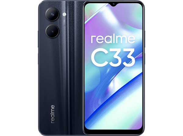 Móvil - realme C33, Night Sea, 64 GB, 4 GB RAM, 6.5 " HD+, Unisoc T612, 5000 mAh, Android