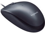 Ratón con cable - Logitech M90, conexión USB, color negro