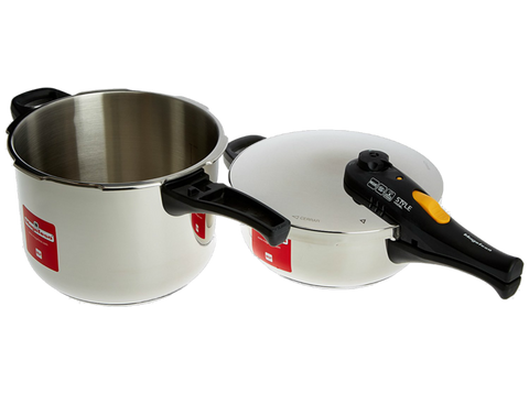 Set de olla a presión - Magefesa STYLE Trio 3l + 6l, Acero inoxidable, 5 sistemas de seguridad,