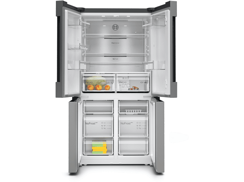Frigorífico americano - Bosch KFN96APEA, No Frost, 605 l, 183 cm, Acero inox