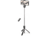 Mini trípode - Cellular Line BTSELFIESTICKFREEK, Bluetooth, Control remoto, 360º, Negro