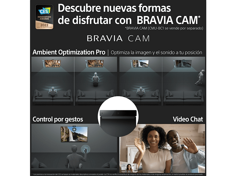 TV OLED 65 - Sony BRAVIA XR 65A80K, 4K HDR 120, HDMI 2.1 Perfecto para PS5, Smart TV (Google TV), Dolby Vision, Dolby Atmos