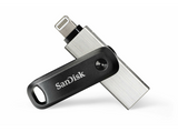 Pendrive de 128 GB -  Sandisk SDIX60N-128G-GN6NE, Para iPhone y iPad, Negro