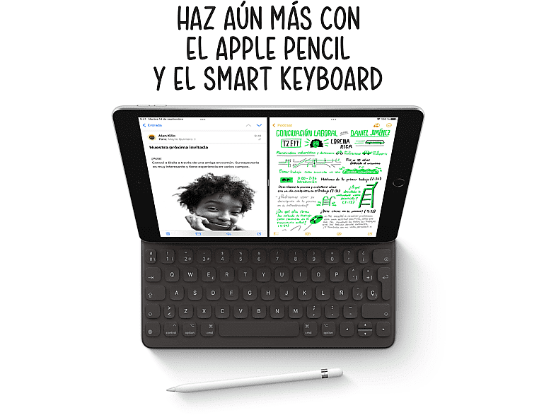 APPLE iPad (2021 9ª gen), 64 GB, Plata, WiFi, 10.2, iPadOS + Apple Pencil (1.ª generación)