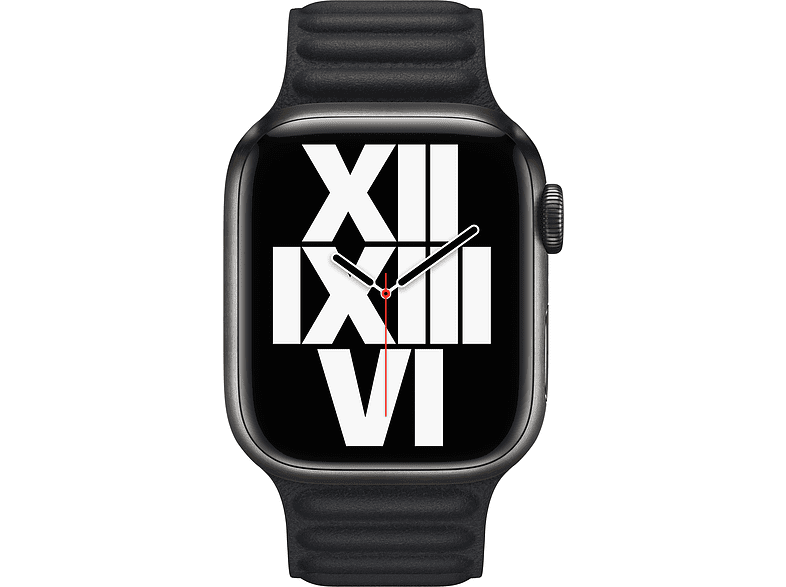 Apple Watch Correa de eslabones de piel, 41mm, Talla M/L, Medianoche
