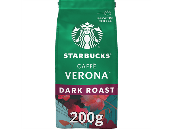Café molido - Starbucks Verona, 100% Arábica, Dark Roast, 200 g