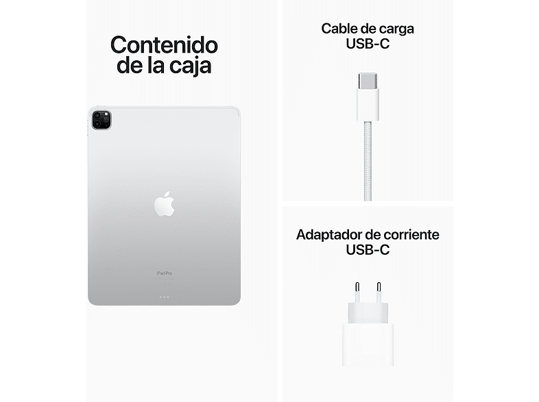 Apple iPad Pro (2022 6ª gen.) 128 GB, Plata, 12.9, WiFi, Liquid Retina XDR, 8 GB RAM, Chip M2, iPadOS 16