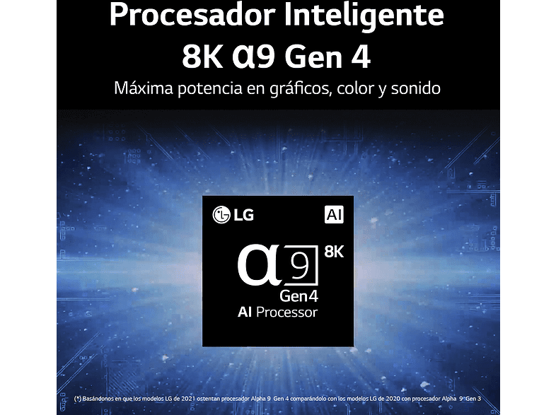 TV LED 55 -  LG 55NANO966PA, 8K NanoCell, SmartTV webOS 6.0, 8K α9 Gen4 con AI, HDR Dolby Vision, Plata
