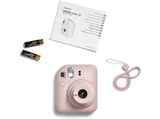 Cámara instantánea - Fujifilm Instax Mini 12, 62× 46 mm, Flash, Rosa pastel